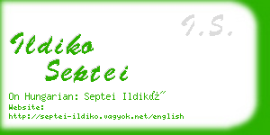 ildiko septei business card